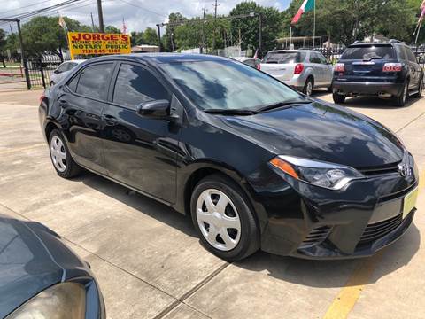 2015 Toyota Corolla for sale at JORGE'S MECHANIC SHOP & AUTO SALES in Houston TX