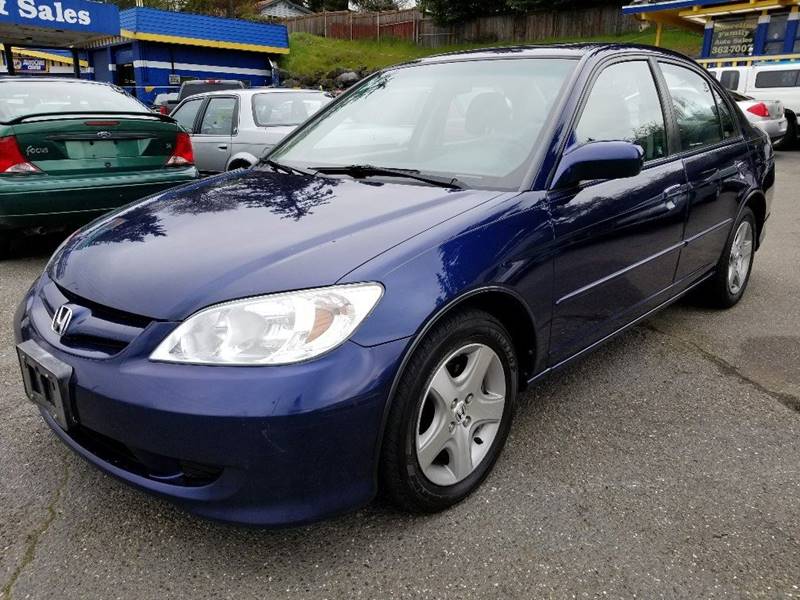 2005 Honda Civic Ex 4dr Sedan W Front Side Airbags In