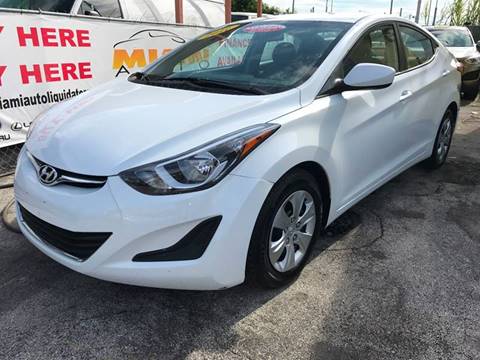 2016 Hyundai Elantra for sale at MIAMI AUTO LIQUIDATORS in Miami FL