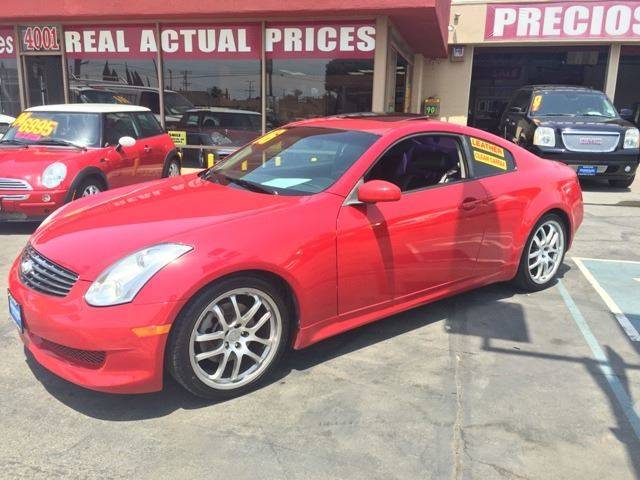 2006 Infiniti G35 for sale at Sanmiguel Motors in South Gate CA