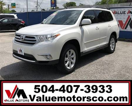 2012 Toyota Highlander for sale at Value Motors Company in Marrero LA