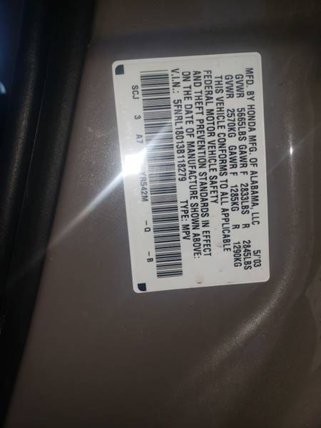 2003 Honda Odyssey EX-L w/DVD (image 16)