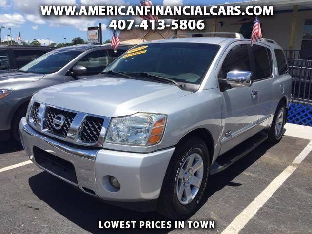 2005 Nissan Armada for sale at American Financial Cars in Orlando FL