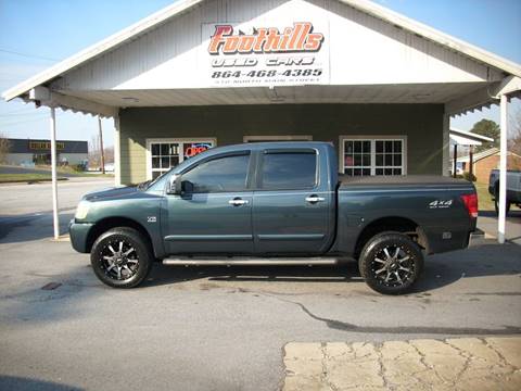 2004 Nissan Titan for sale at Foothills Used Cars LLC in Campobello SC