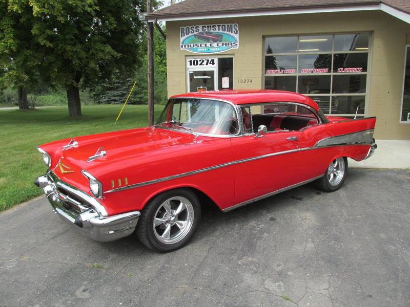 1957 Chevrolet Bel Air for sale at Ross Customs Muscle Cars LLC in Goodrich MI
