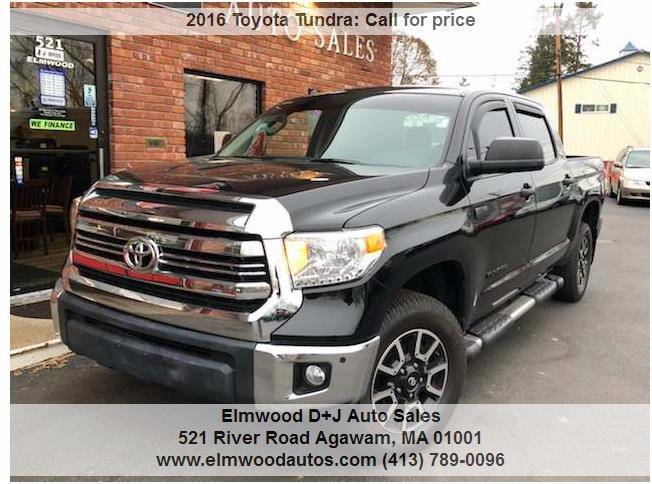 2016 Toyota Tundra for sale at Elmwood D+J Auto Sales in Agawam MA