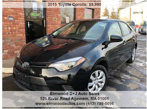 2015 Toyota Corolla for sale at Elmwood D+J Auto Sales in Agawam MA