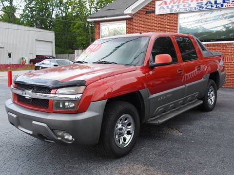2002 Chevrolet Avalanche for sale at AMERICAN AUTO SALES LLC in Austell GA