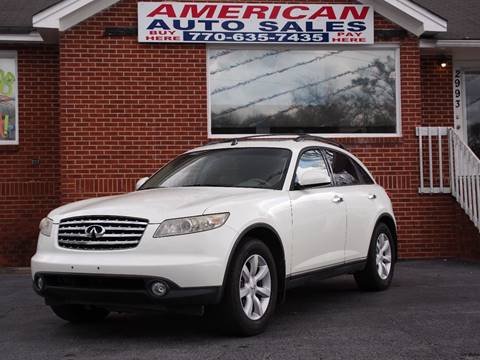 2005 Infiniti FX35 for sale at AMERICAN AUTO SALES LLC in Austell GA