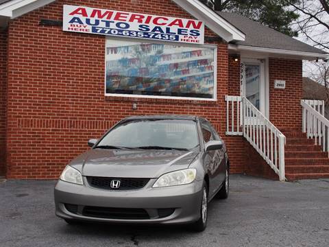 2005 Honda Civic for sale at AMERICAN AUTO SALES LLC in Austell GA