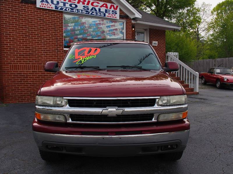 2002 Chevrolet Tahoe for sale at AMERICAN AUTO SALES LLC in Austell GA
