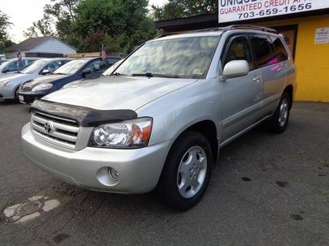 2006 Toyota Highlander for sale at Unique Auto Sales in Marshall VA