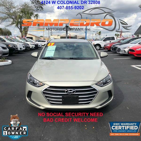 2017 Hyundai Elantra for sale at SMC AUTO SALES in Orlando FL