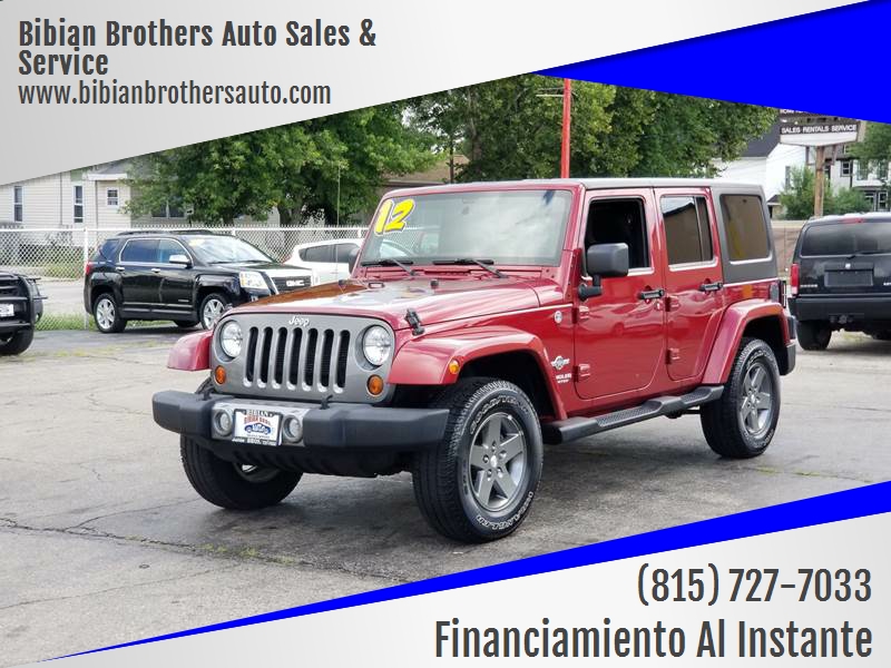 2012 Jeep Wrangler Unlimited for sale at Bibian Brothers Auto Sales & Service in Joliet IL