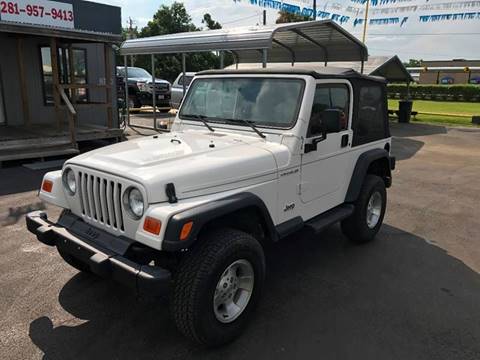 2000 Jeep Wrangler for sale at Texas 1 Auto Finance in Kemah TX