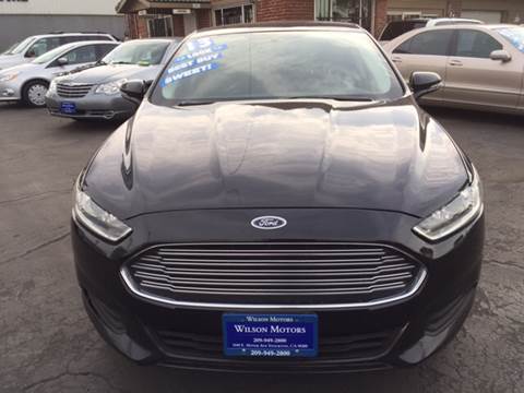 2013 Ford Fusion for sale at WILSON MOTORS in Stockton CA