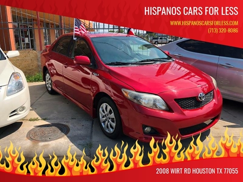 2009 Toyota Corolla for sale at Hispanos Cars 4 Less by Cadena Motors, Inc. in Houston TX