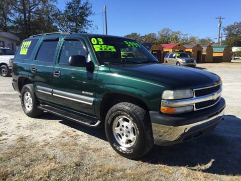 2003 Chevrolet Tahoe for sale at Nationwide Liquidators in Angier NC