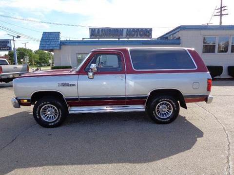 1988 Dodge Ramcharger for sale at Mashburn Motors in Saint Clair MI
