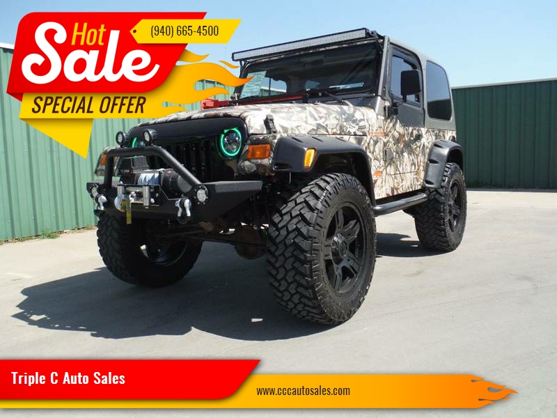 2002 Jeep Wrangler for sale at Triple C Auto Sales in Gainesville TX