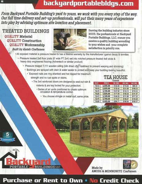 2021 Backyard portable building Cabins / utility