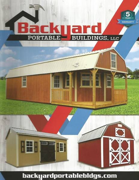 2021 Backyard portable building Cabins / utility for sale at Cars R Us in Chanute KS