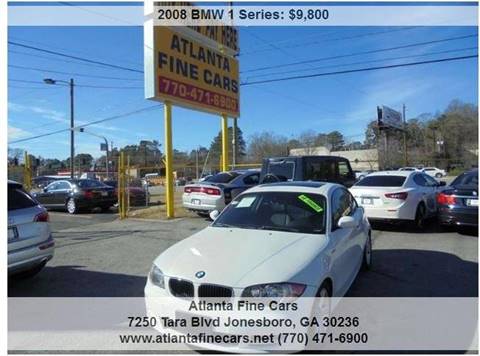 2008 BMW 1 Series for sale at Atlanta Fine Cars in Jonesboro GA