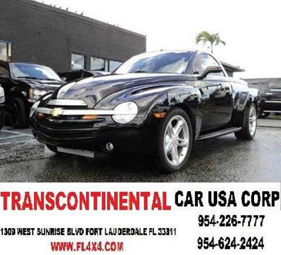 2004 Chevrolet SSR for sale at TRANSCONTINENTAL CAR USA CORP in Fort Lauderdale FL