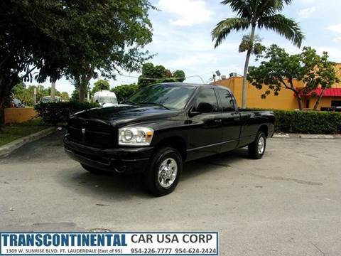 2009 Dodge Ram Pickup 2500 for sale at TRANSCONTINENTAL CAR USA CORP in Fort Lauderdale FL