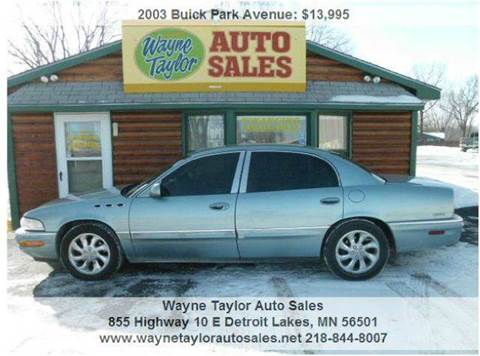 2003 Buick Park Avenue for sale at Wayne Taylor Auto Sales in Detroit Lakes MN