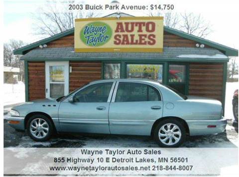 2003 Buick Park Avenue for sale at Wayne Taylor Auto Sales in Detroit Lakes MN