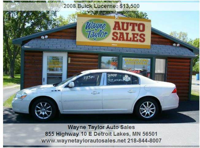 2008 Buick Lucerne for sale at Wayne Taylor Auto Sales in Detroit Lakes MN