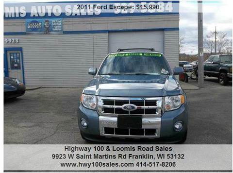 2011 Ford Escape for sale at Highway 100 & Loomis Road Sales in Franklin WI