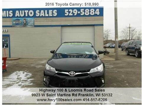 2016 Toyota Camry for sale at Highway 100 & Loomis Road Sales in Franklin WI