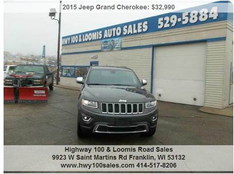 2015 Jeep Grand Cherokee for sale at Highway 100 & Loomis Road Sales in Franklin WI
