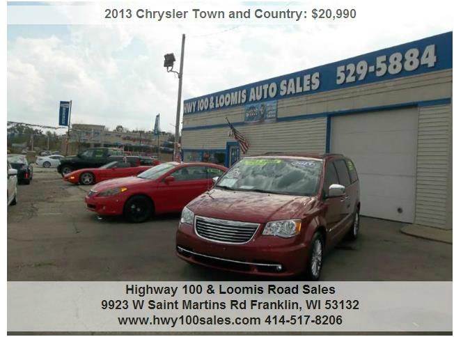 2013 Chrysler Town and Country for sale at Highway 100 & Loomis Road Sales in Franklin WI