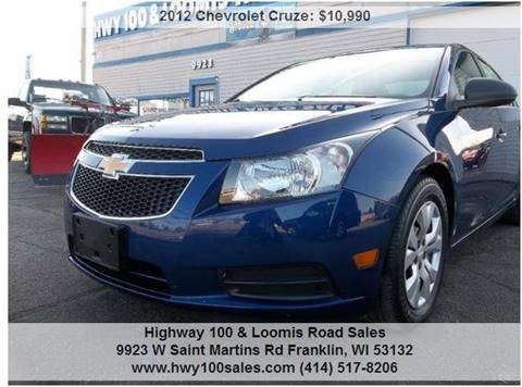 2012 Chevrolet Cruze for sale at Highway 100 & Loomis Road Sales in Franklin WI