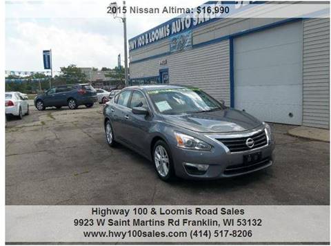 2015 Nissan Altima for sale at Highway 100 & Loomis Road Sales in Franklin WI