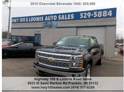 2015 Chevrolet Silverado 1500 for sale at Highway 100 & Loomis Road Sales in Franklin WI