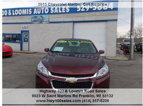 2015 Chevrolet Malibu for sale at Highway 100 & Loomis Road Sales in Franklin WI