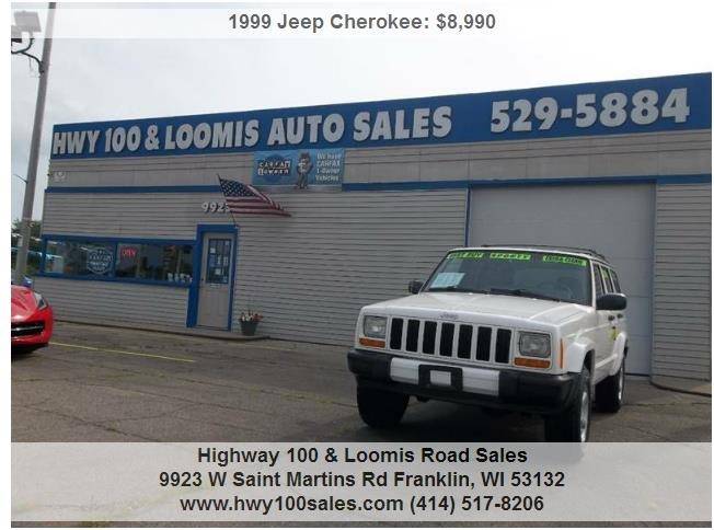 1999 Jeep Cherokee for sale at Highway 100 & Loomis Road Sales in Franklin WI