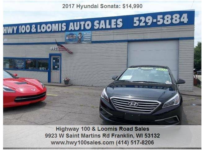 2017 Hyundai Sonata for sale at Highway 100 & Loomis Road Sales in Franklin WI