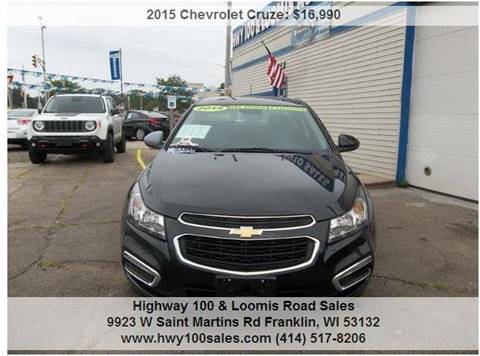2015 Chevrolet Cruze for sale at Highway 100 & Loomis Road Sales in Franklin WI