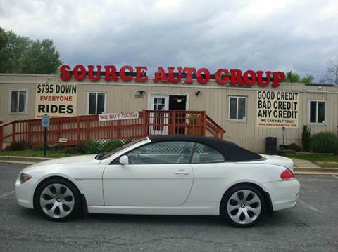 2007 BMW 6 Series for sale at Source Auto Group in Lanham MD