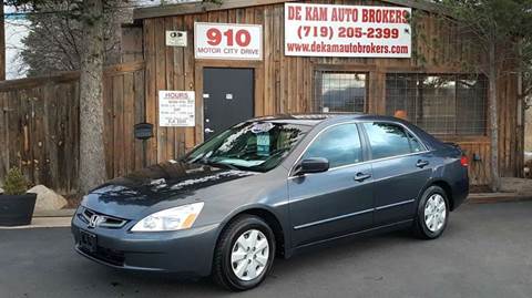 2003 Honda Accord for sale at De Kam Auto Brokers in Colorado Springs CO