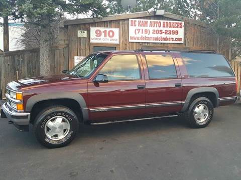 1999 Chevrolet Suburban for sale at De Kam Auto Brokers in Colorado Springs CO