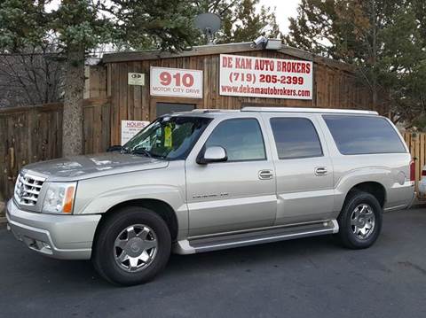 2005 Cadillac Escalade ESV for sale at De Kam Auto Brokers in Colorado Springs CO