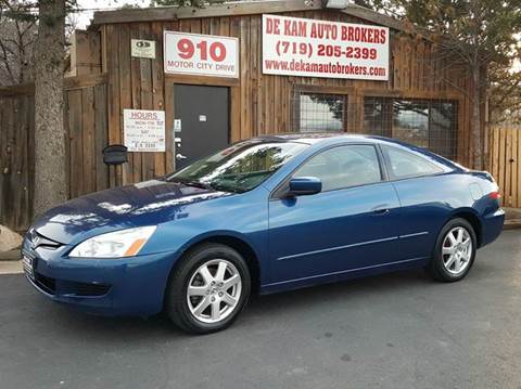 2005 Honda Accord for sale at De Kam Auto Brokers in Colorado Springs CO