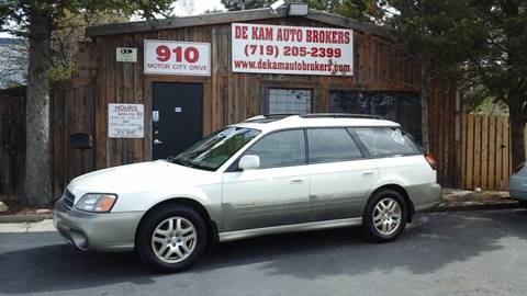 2003 Subaru Outback for sale at De Kam Auto Brokers in Colorado Springs CO