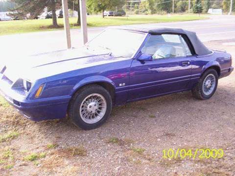 1986 Ford Mustang for sale at Marshall Motors Classics in Jackson MI